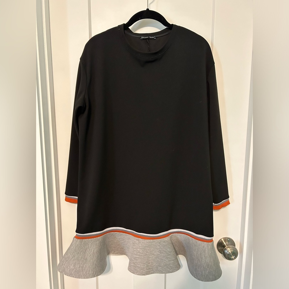 Zara shift dress with peplum skirt